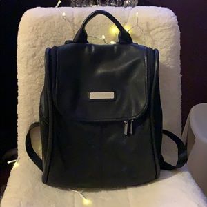 Kenneth Cole Black Leather Backpack
